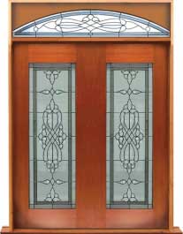 regent leadlight: double door