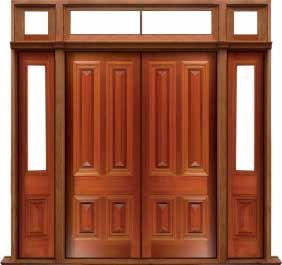 cricket bat: single door + sidelight on right