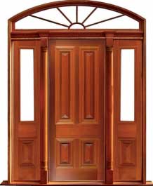 cricket bat: single door + sidelight on right