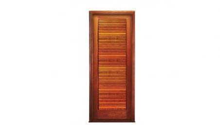 full fixed blade storm shutter: door in frame