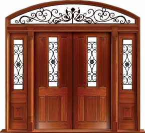 paddington with ironwork: double door + sidelight on right