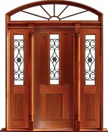 paddington with ironwork: double door + sidelight on right